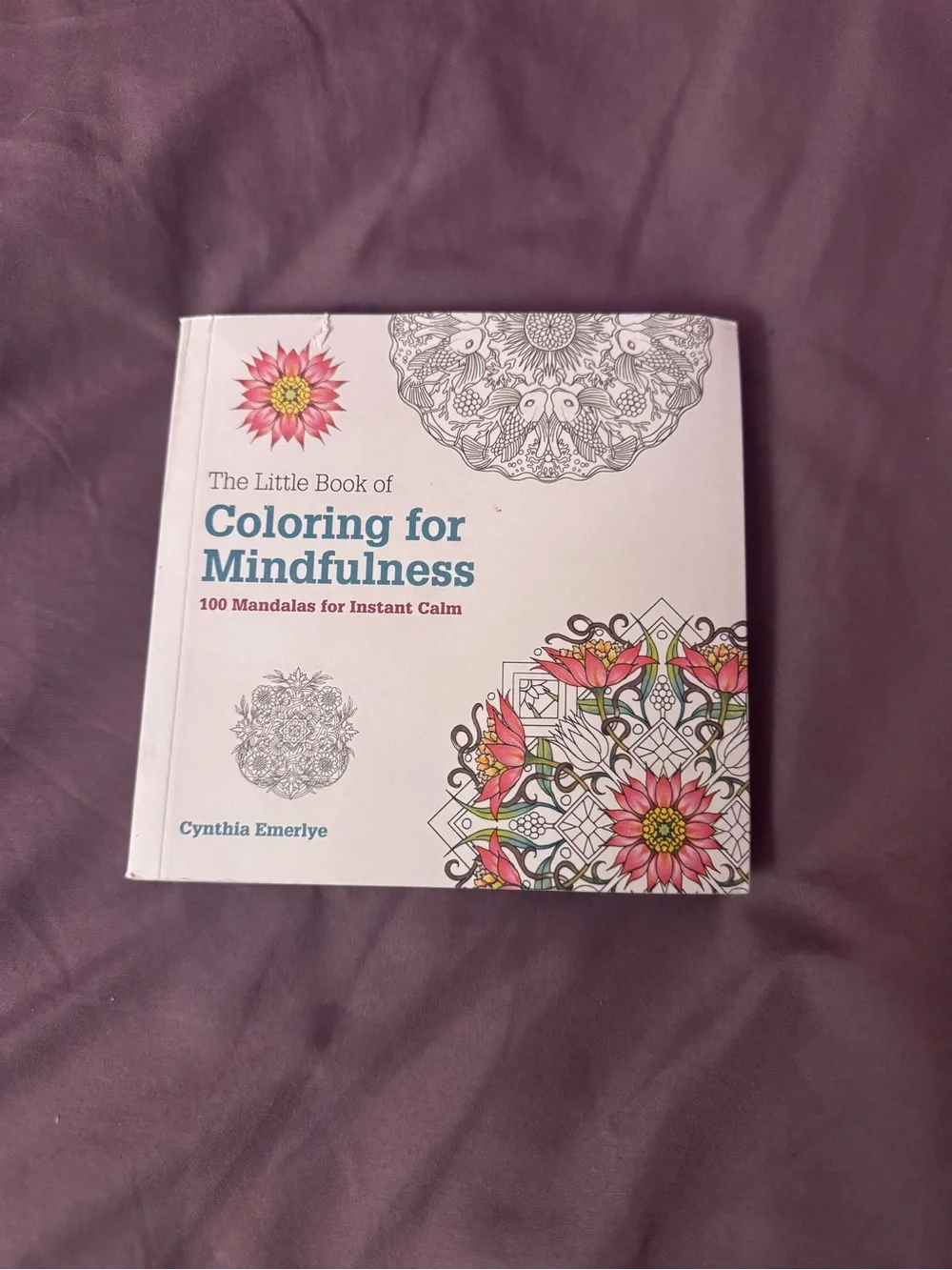 Coloring for Mindfulness Book - White and Pink Cover